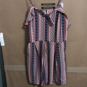Printed spaghetti strap romper
